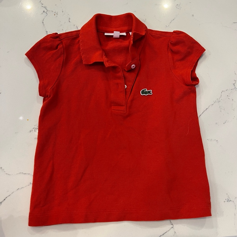 Lacoste girls size 3 polo.  EUC